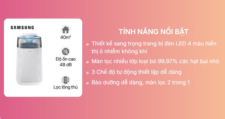 Trong phân khúc tầm trung, Samsung AX40R3030WM SV là một trong những lựa chọn đáng chú ý