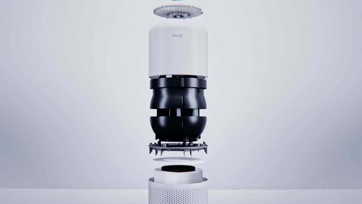 Máy lọc không khí Levoit Core 300 sở hữu hệ thống lọc gồm 3 giai đoạn 