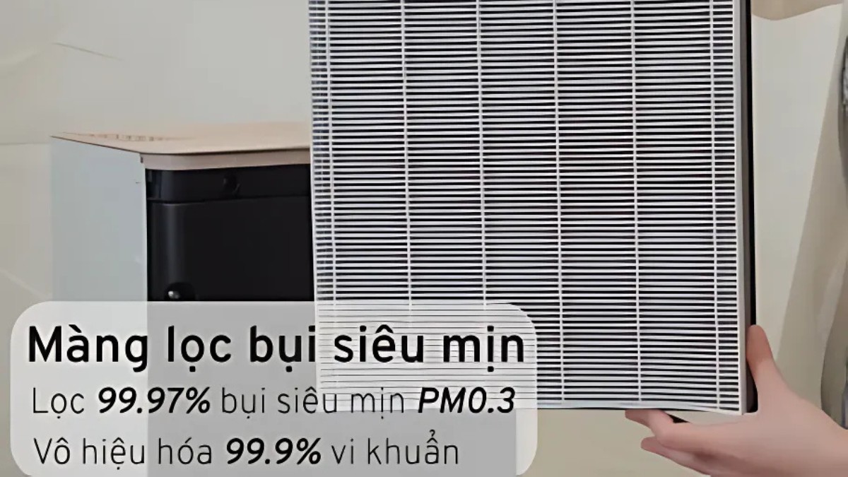 Với khả năng lọc bụi mịn PM0.3, vi khuẩn và mùi hôi, model này xứng đáng trở thành lựa chọn hàng đầu cho các gia đình