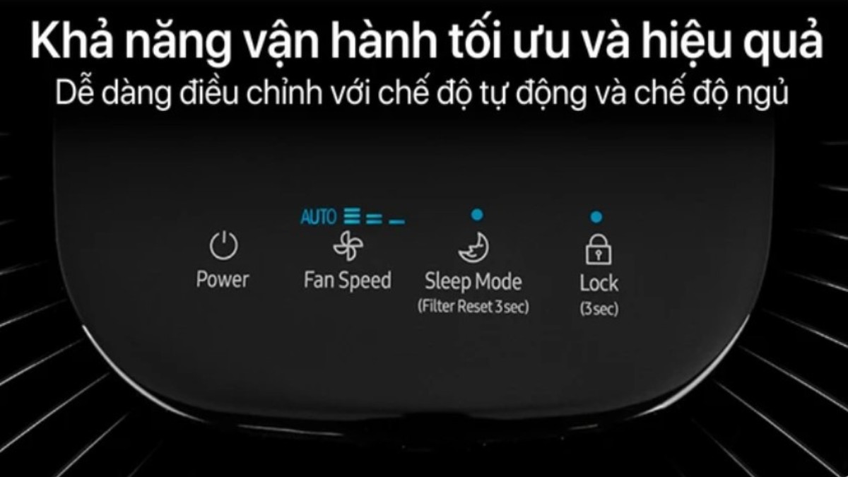 Máy lọc không khí Samsung AX34R3020WW SV sở hữu thiết kế nhỏ gọn, hiện đại
